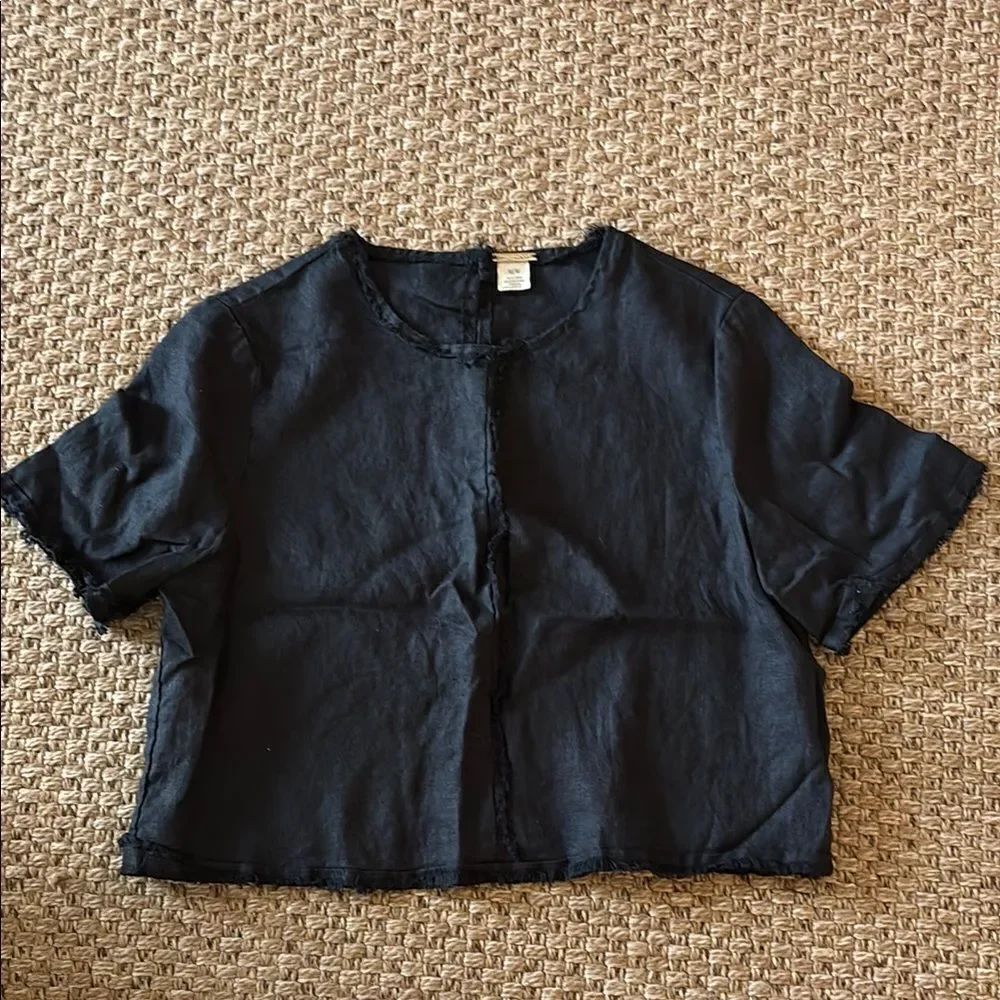 Magaschoni Black Short Sleeve Top